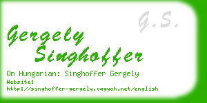 gergely singhoffer business card